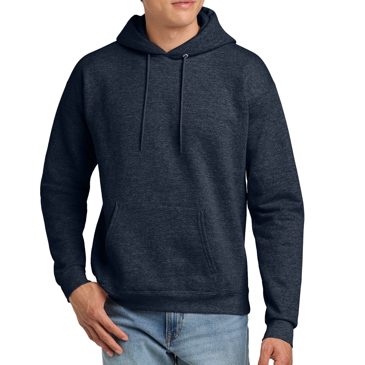 Hanes Men's Ecosmart Fleece Hooded Sweatshirt, Ideal for Cricut & Embroidery
